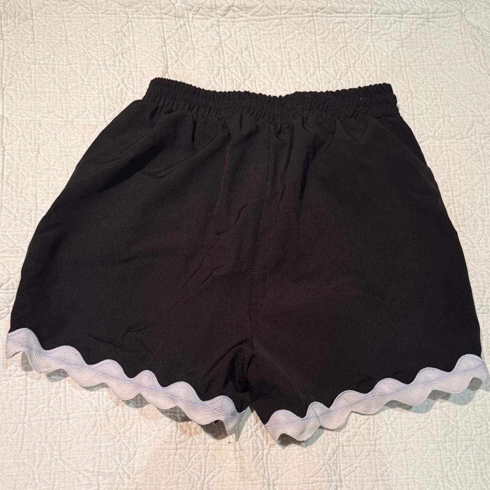 Black Women's Shorts with White Trim